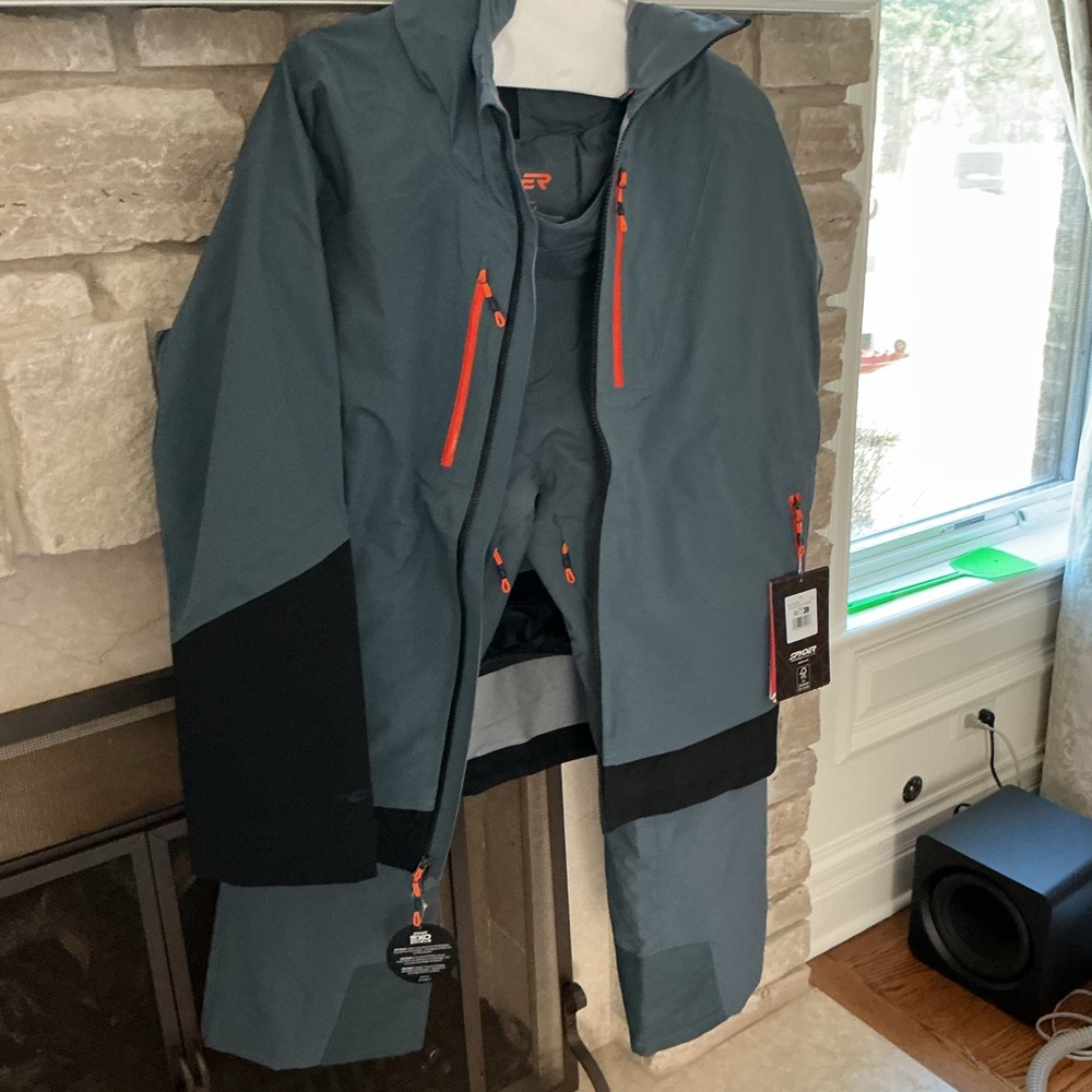 Spyder slate blue shell Jacket and coordinate pants